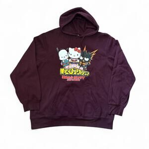 Burgundy Hello Kitty x My Hero Academia Graphic Hoodie